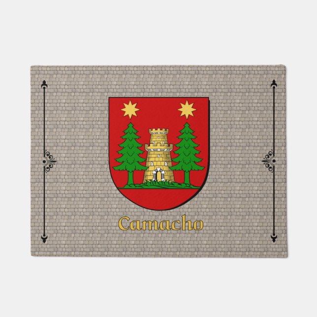 Camacho Historical Shield on Cobblestone Doormat (Front)