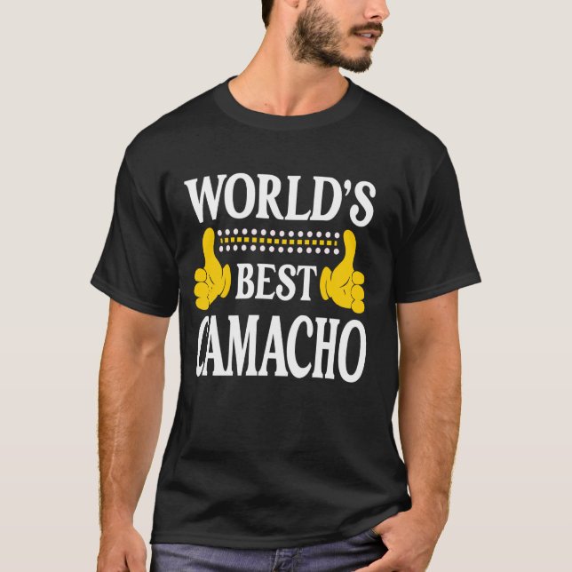 Camacho Surname Team Family Last Name World's Best T-Shirt (Front)