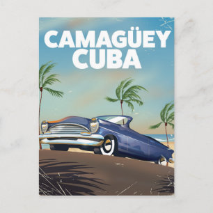Camagüey Cuban vintage travel poster Postcard