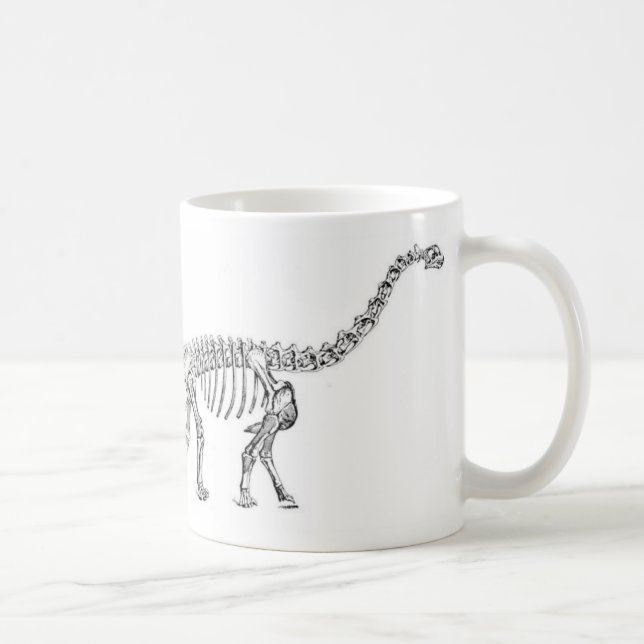 Camarasaurus Dinosaur Antique Print Coffee Mug (Right)