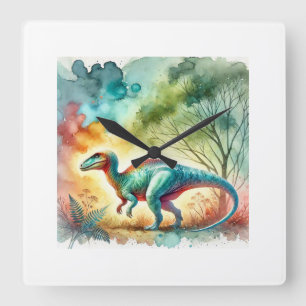 Camarasaurus Majesty 110724AREF118 - Watercolor Square Wall Clock