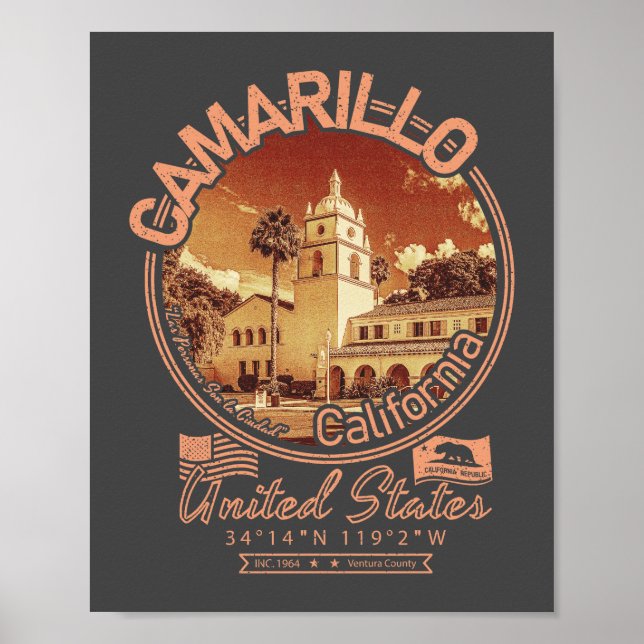 CAMARILLO CALIFORNIA - CITY OF CAMARILLO CA POSTER (Front)