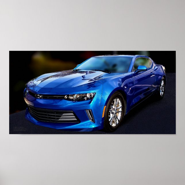 Camaro (blue) Poster (Front)