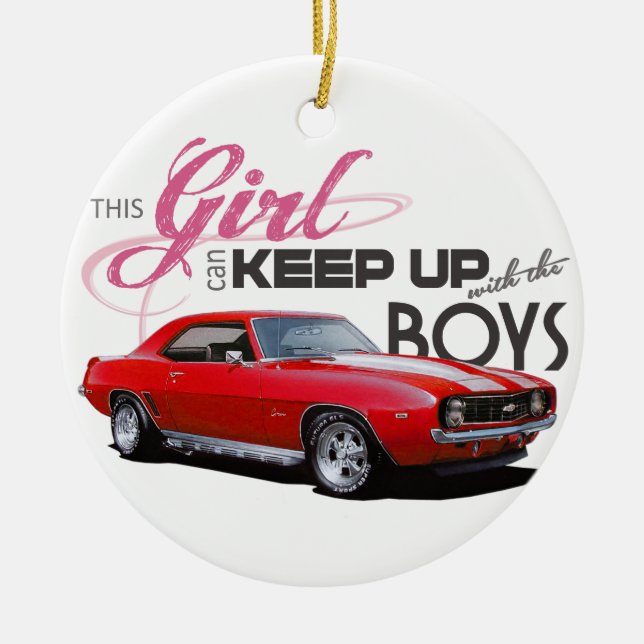 Camaro Girls Ceramic Ornament (Front)