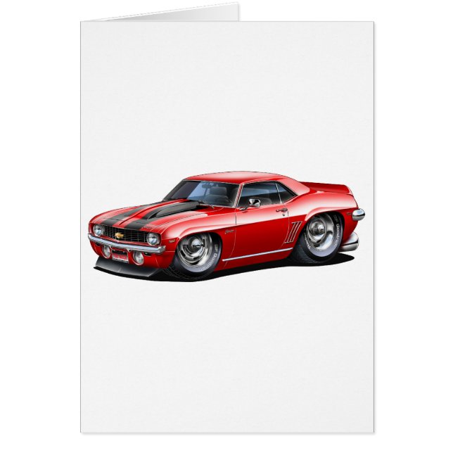 Camaro SS rouge-noir 1969 (Devant)