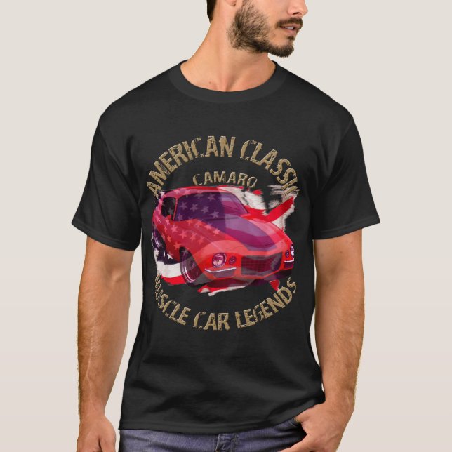 Camaro USA Muscle Car Chevy  1973 T-Shirt (Front)