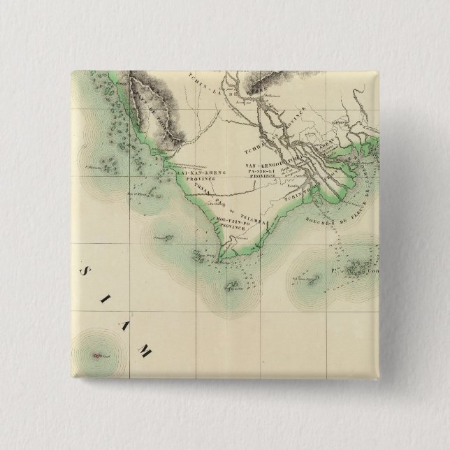 Cambodia, Asia 110 2 Inch Square Button (Front)