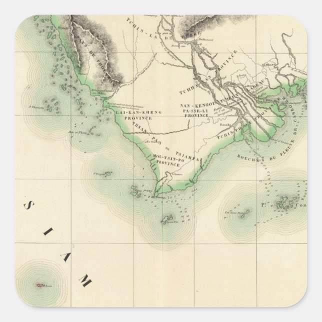 Cambodia, Asia 110 Square Sticker (Front)