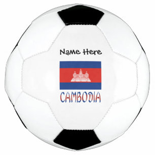 Cambodia Cambodian Flag Personalized Name Soccer Ball