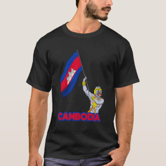Cambodia Cambodian Khmer Reamker Hanu Flag T-Shirt