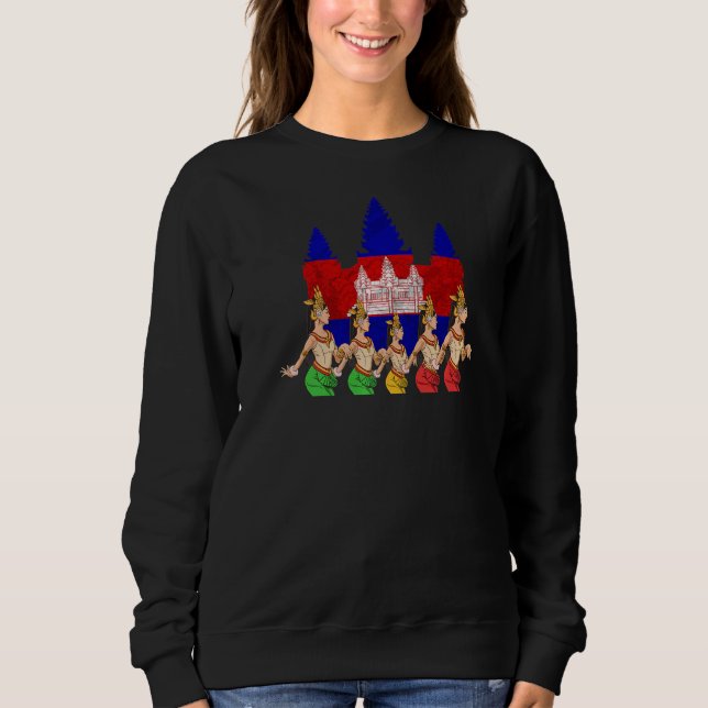 Cambodia Cambodian Khmer Traditional Dance Apsara  Sweatshirt (Front)
