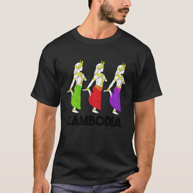 Cambodia Cambodian Khmer Traditional Dance Apsara  T-Shirt (Front)