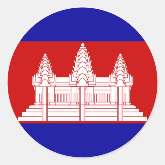 cambodia classic round sticker (Front)