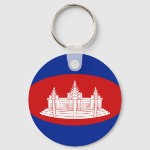 Cambodia Fisheye Flag Keychain