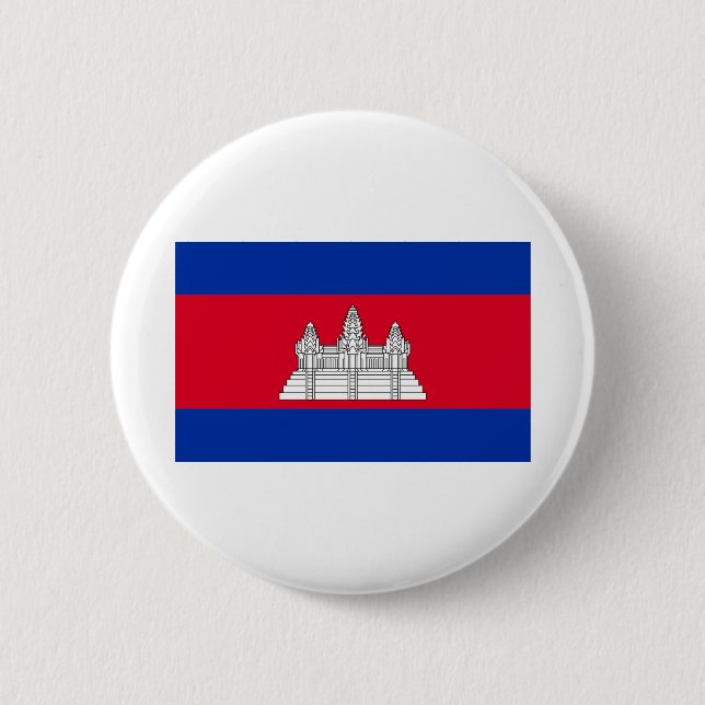 Cambodia Flag 2 Inch Round Button (Front)