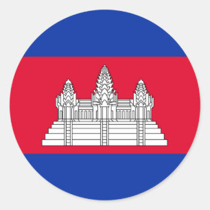 Cambodia Flag Classic Round Sticker