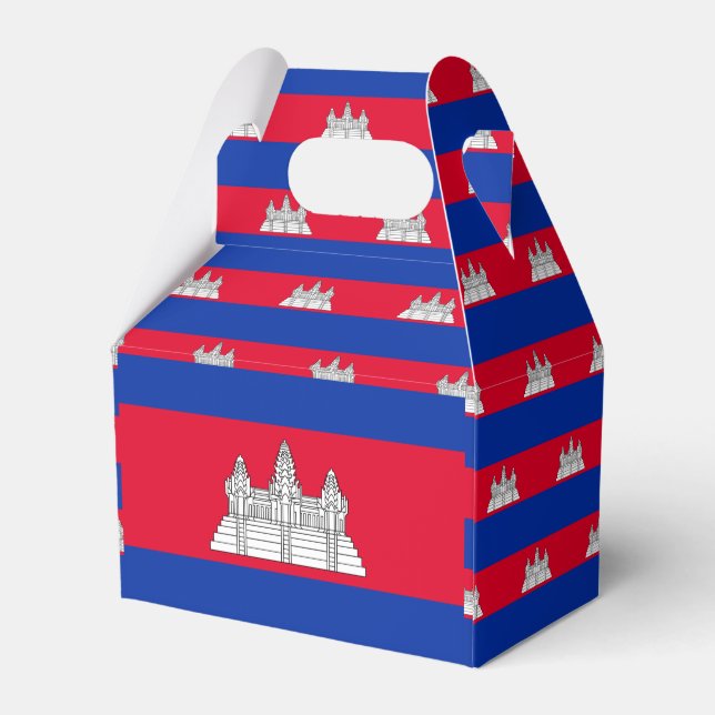 Cambodia Flag Favor Box (Back Side)