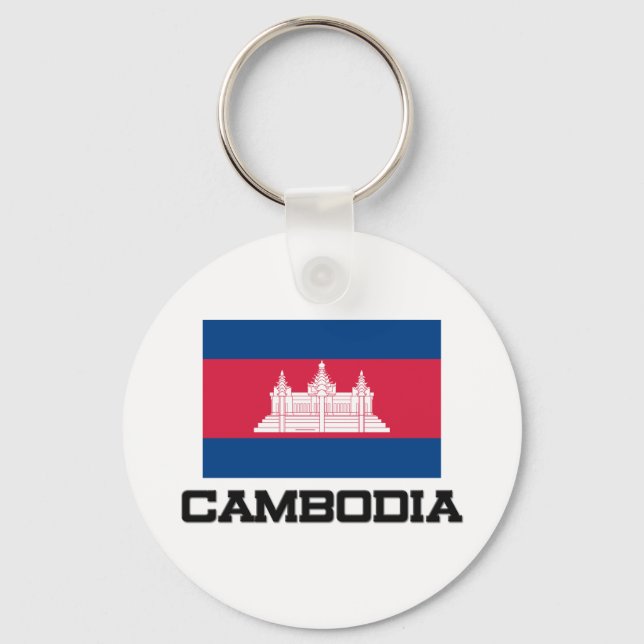 Cambodia Flag Keychain (Front)