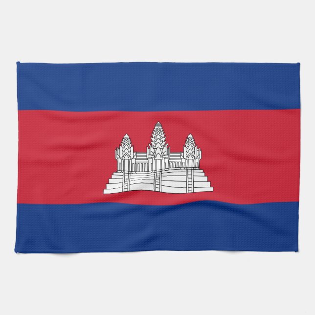 Cambodia flag kitchen towel (Horizontal)
