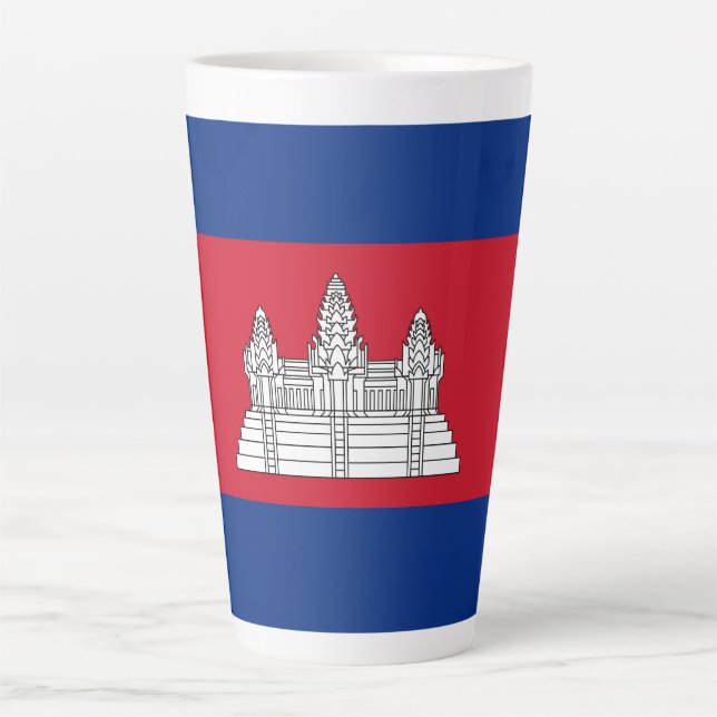 Cambodia flag latte mug (Front)