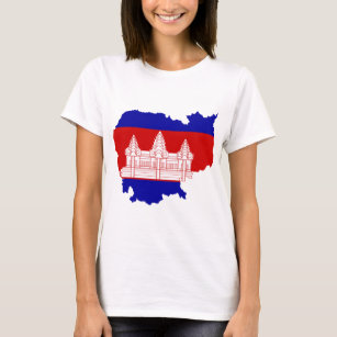 Cambodia Flag map KH T-Shirt