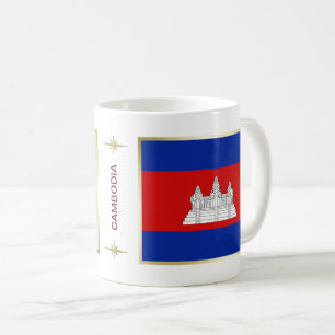 Cambodia Flag + Map Mug