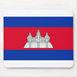 Cambodia Flag Mouse Pad