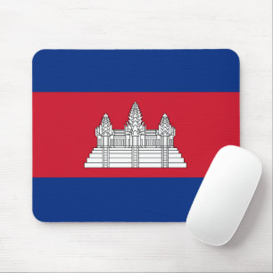 Cambodia flag mouse pad