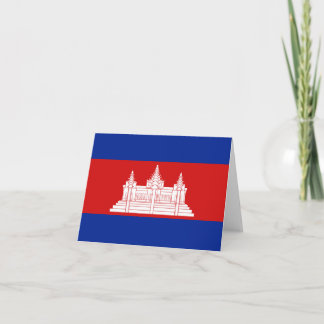 Cambodia Flag Notecard