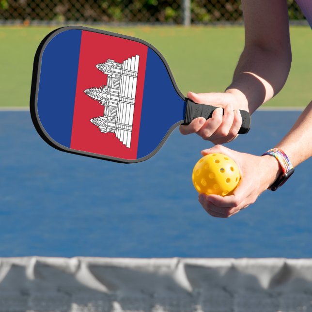 Cambodia flag pickleball paddle (Insitu)