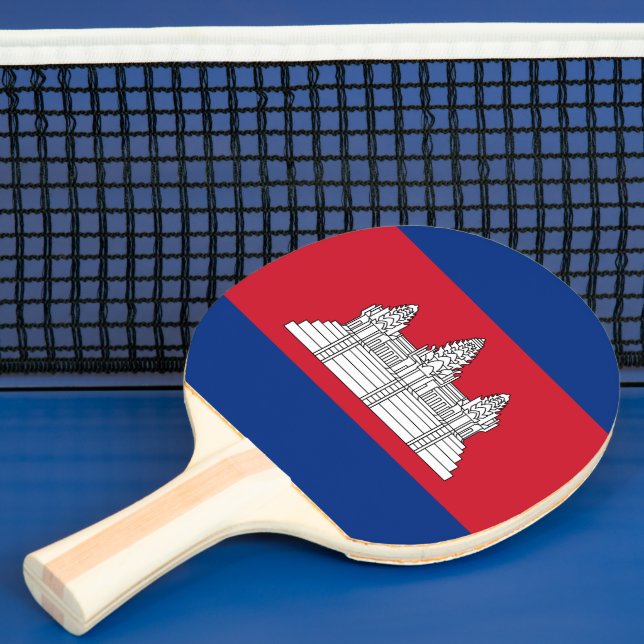 Cambodia flag ping pong paddle (Insitu)