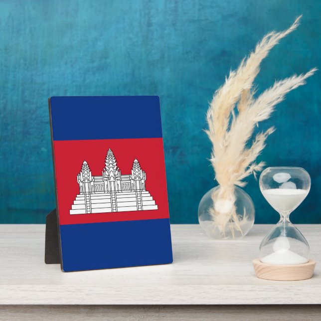 Cambodia flag plaque (Side)
