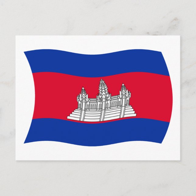Cambodia Flag Postcard (Front)