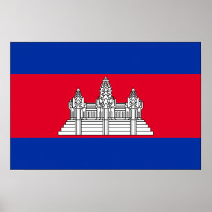 Cambodia Flag Poster
