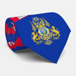 Cambodia Flag & Royal Arms Tie