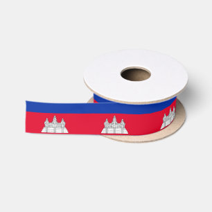 Cambodia Flag Satin Ribbon