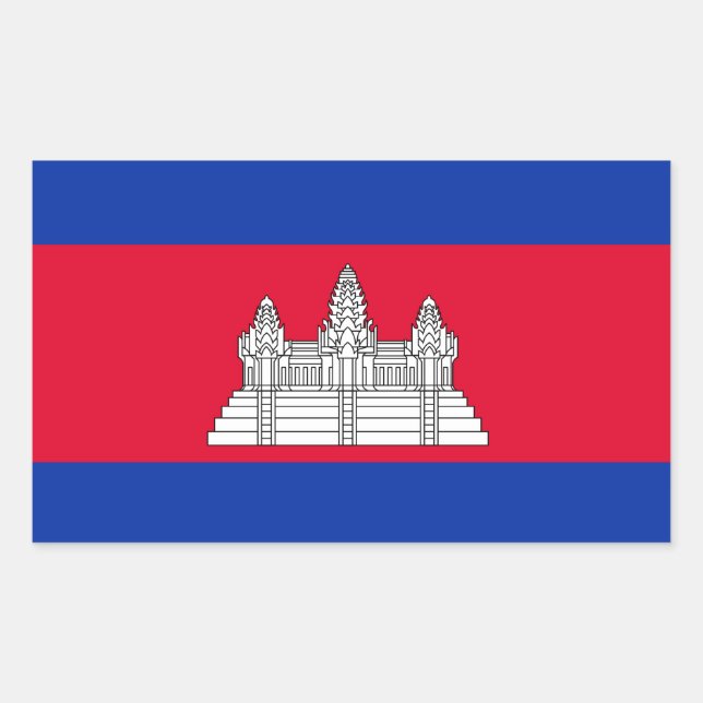 Cambodia* Flag Sticker (Front)