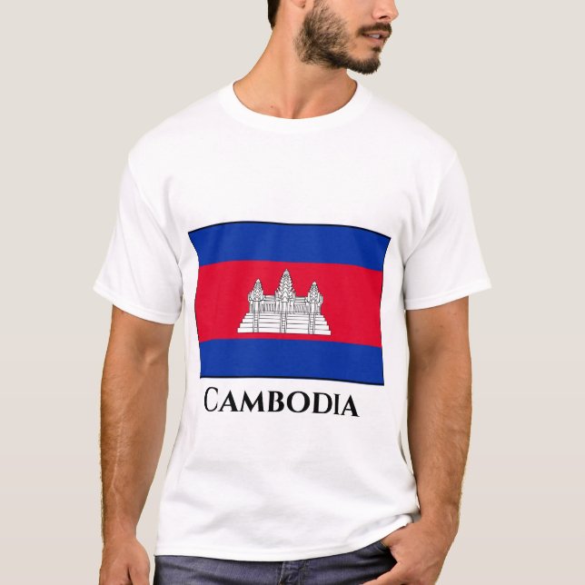 Cambodia Flag T-Shirt (Front)