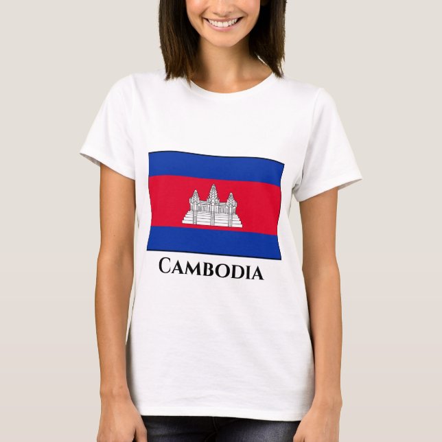Cambodia Flag T-Shirt (Front)