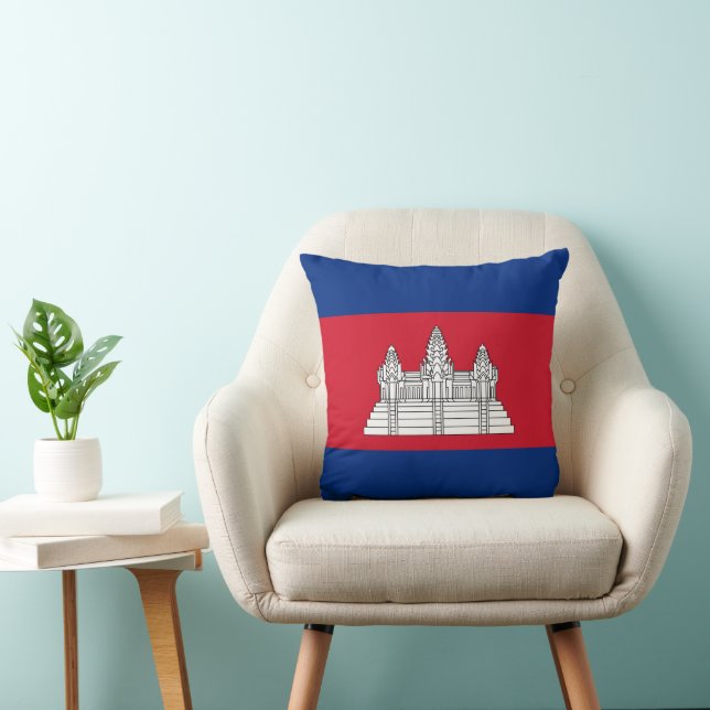 Cambodia flag throw pillow (Chair)