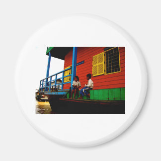 Cambodia floating village magnet