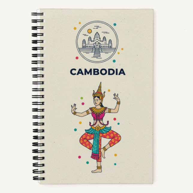 Cambodia Heritage & Apsara Dancer Photo Archive Notebook (Front)