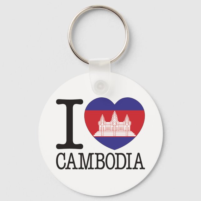 Cambodia Love v2 Keychain (Front)
