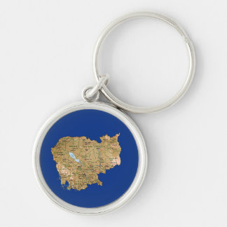 Cambodia Map Keychain