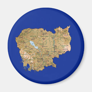 Cambodia Map Magnet