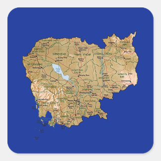 Cambodia Map Sticker