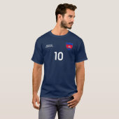 Cambodia National Football Team Soccer Retro  T-Shirt (Front Full)