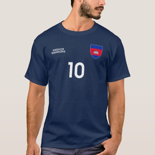 Cambodia National Football Team Soccer Retro  T-Shirt (Front)