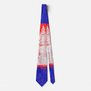 Cambodia Oil Painting Drawing Tie