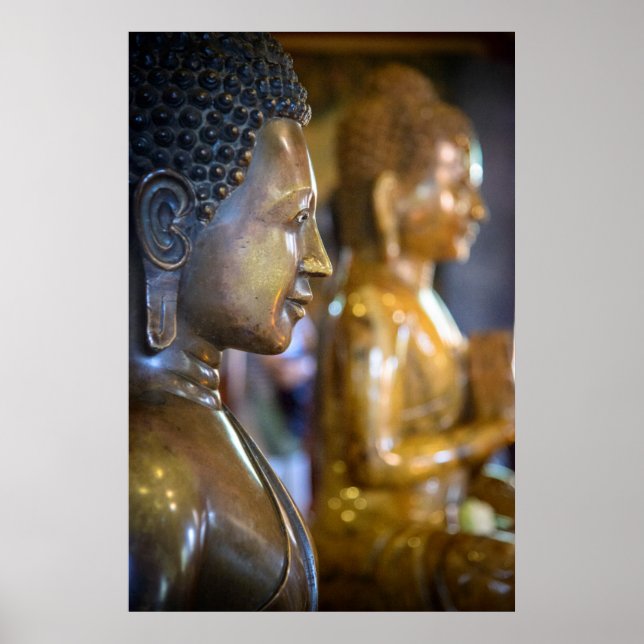 Cambodia, Phnom Penh. Buddha statues Poster (Front)